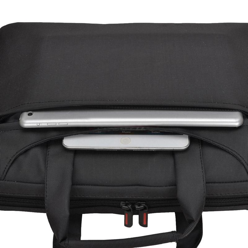 Waterproof Nylon Laptop Bag - 15.6 Inch One Shoulder Portable - Black-1915197878360477702