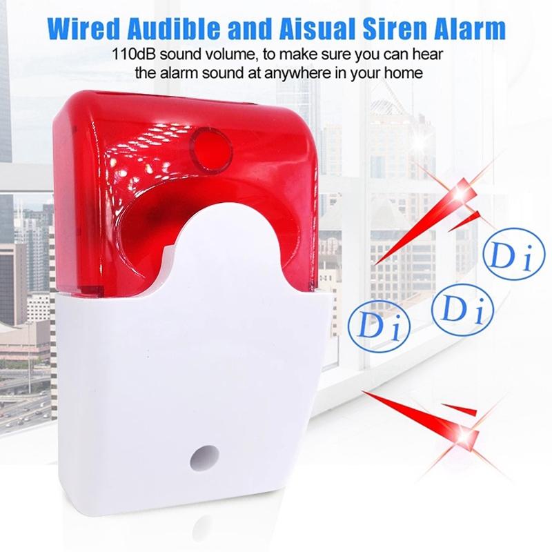 Compact Red Strobe Siren For Security Alarm-1915196987595165700