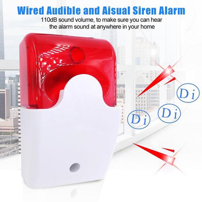 Compact Red Strobe Siren For Security Alarm-1915196987595165700