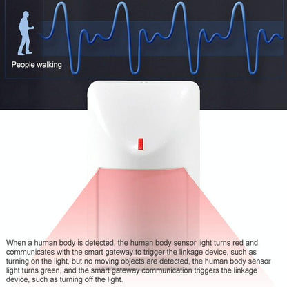 Wireless Wide Angle Pir Motion Sensor Alarm - White-1915197086693986309