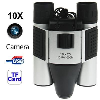 5-In-1 Binocular Camera With Video Digital Pc Cam And Tf Card Reader - 10X25Mm 101M / 1000M Field Of View - Compact Size-1915197401744936961