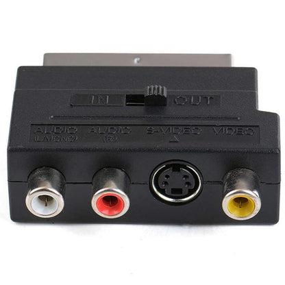 Composite Av & S-Video Scart Adapter - Black-1915197960707248130