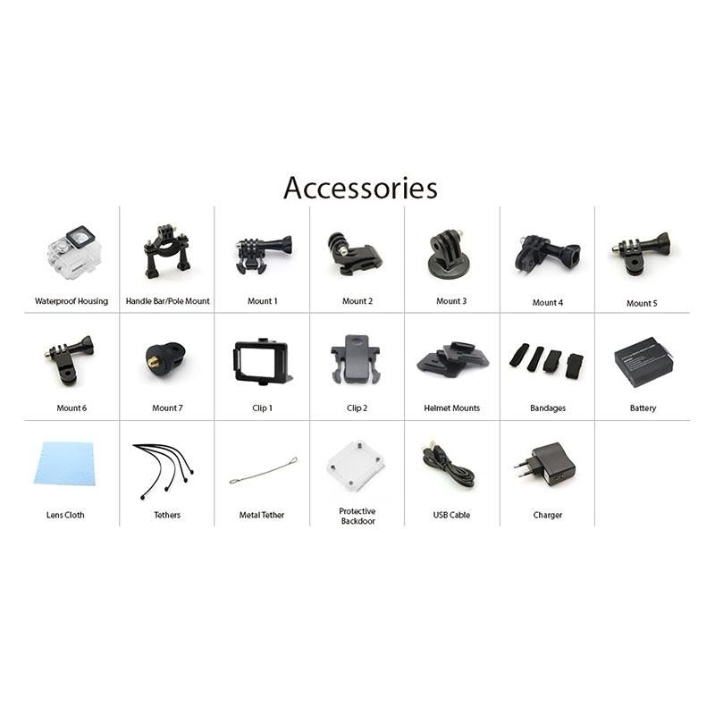 4K Ultra Hd Wifi Sports Camera With 170 Degree Wide Angle Lens And Waterproof Capability-1915196787489116162