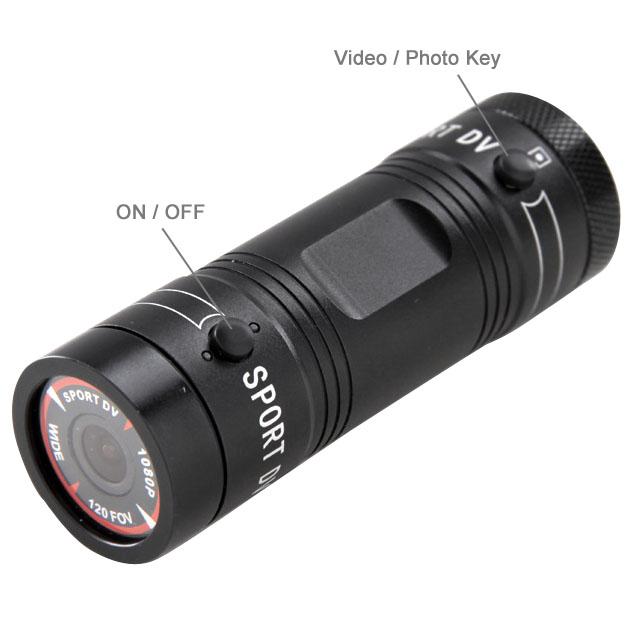 Full Hd 1080P Action Camera With 120 Degree Wide Angle Lens - Tf Card Support-1915197163072262148