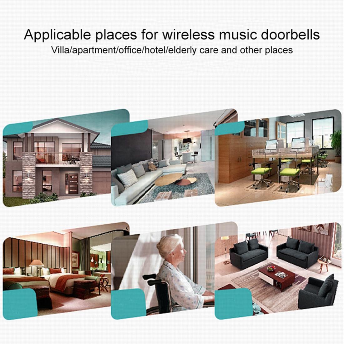 Wireless Doorbell With 38 Sounds And Remote Control-1915197257616068610