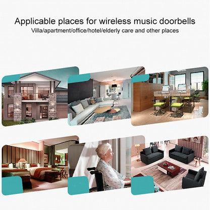 Wireless Doorbell With 38 Sounds And Remote Control-1915197257616068610