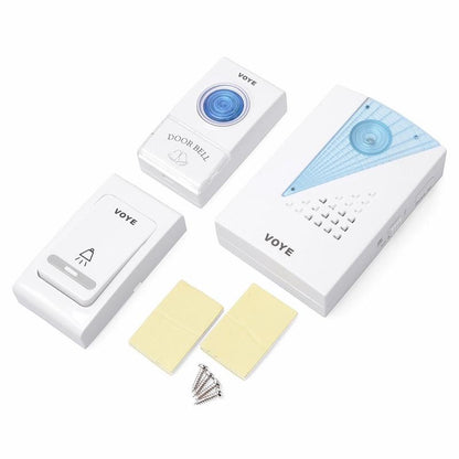 2 Remote Control Wireless Doorbell - White-1915197716821053441