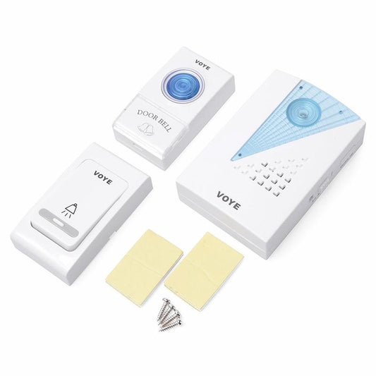2 Remote Control Wireless Doorbell - White-1915197716821053441