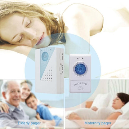 2 Remote Control Wireless Doorbell - White-1915197716821053445