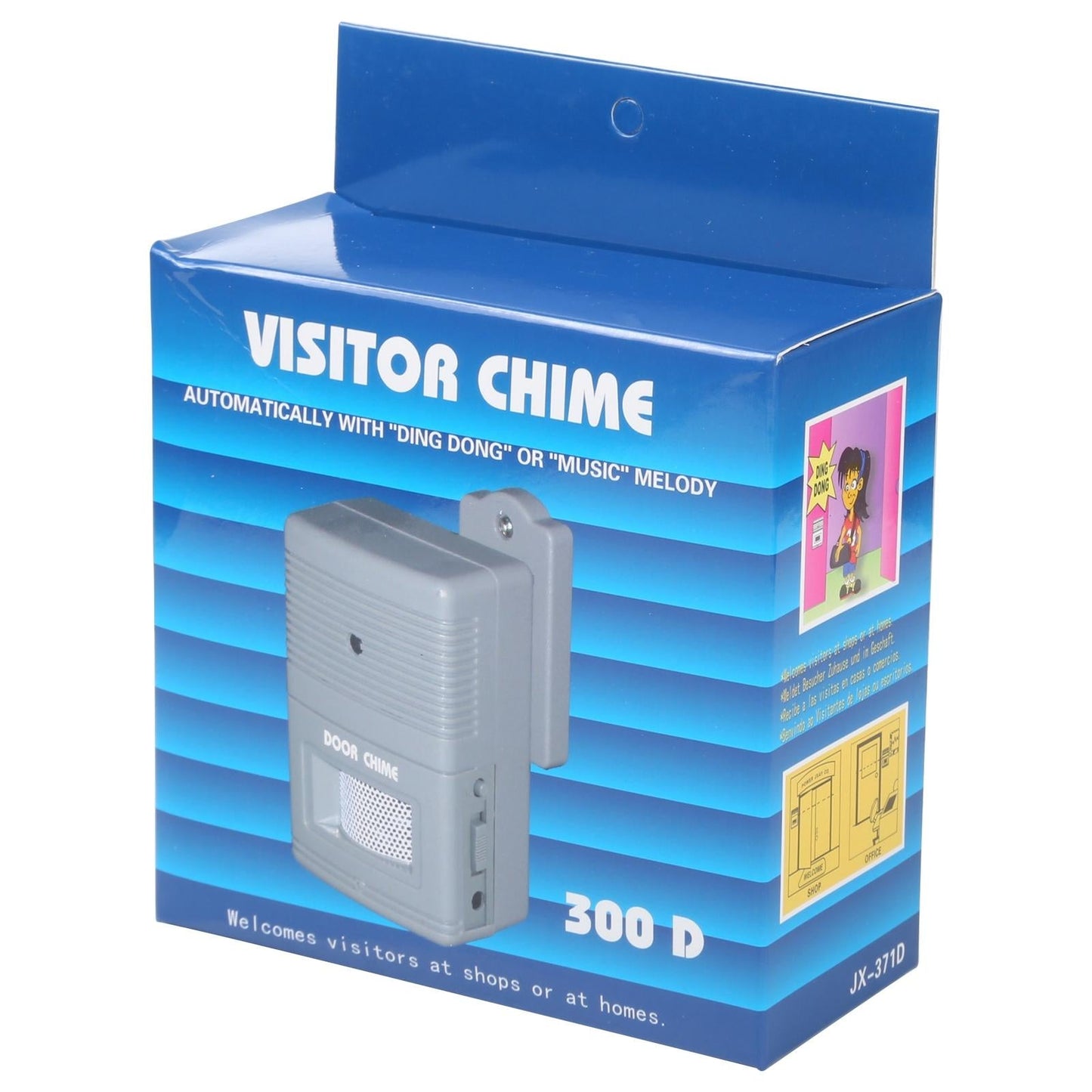 Grey Wireless Door Chime For Visitor Alert-1943465057811828741