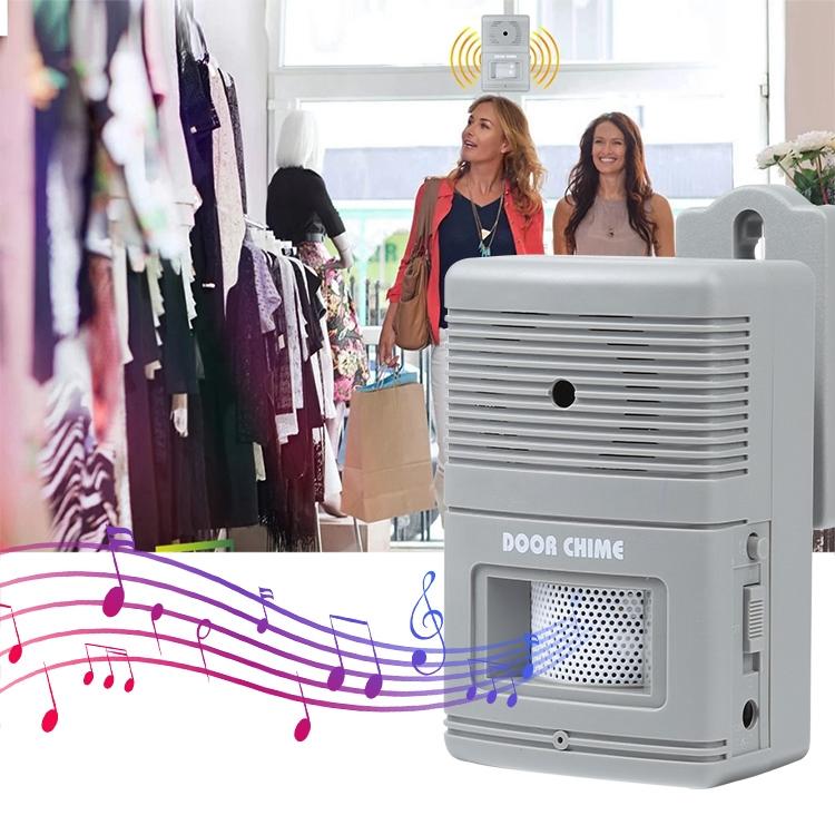 Grey Wireless Door Chime For Visitor Alert-1943465057811828742