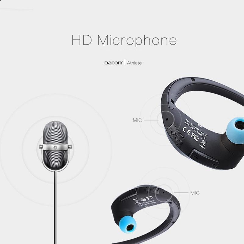 Red Dacom Athlete Bluetooth Earphones With Mic - Sport Running Stereo-1915196589887066121
