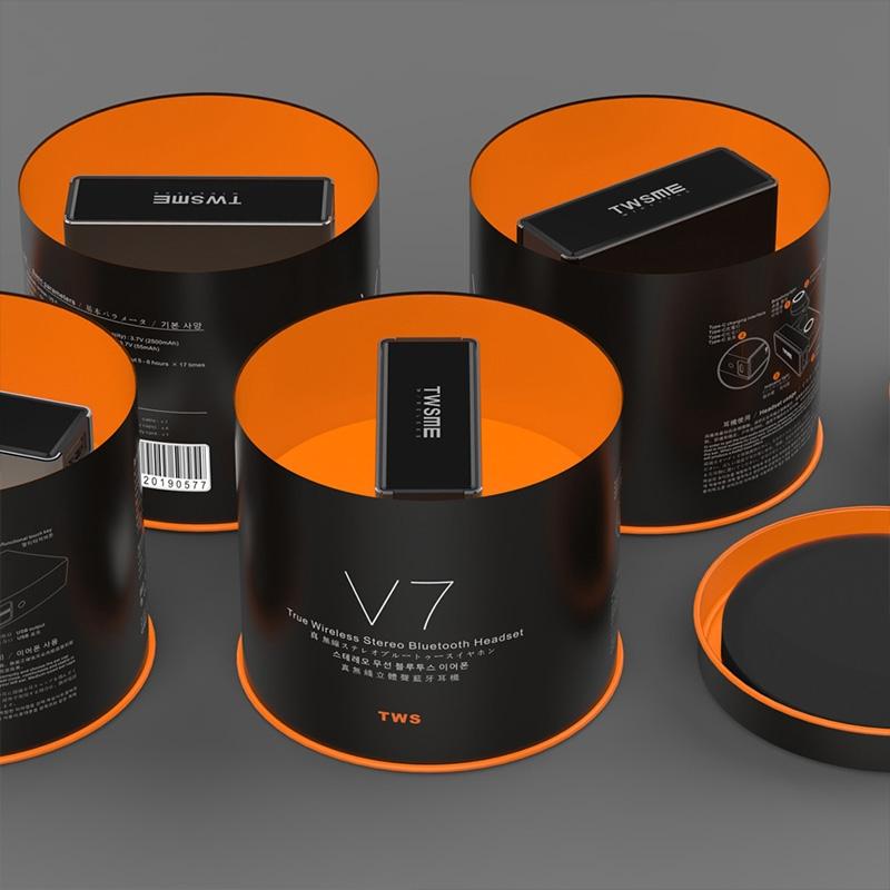 Wireless Tws Earphones With Charging Box - V7 Bluetooth 5.0 - Silver-1915196601257824263