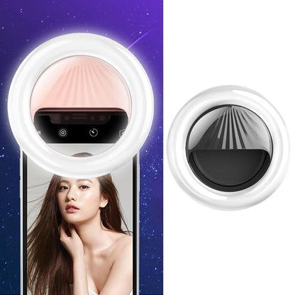 Rechargeable Selfie Light Clip For Beauty And Flash Fill - Black-1964932169910587392