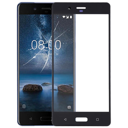 Replacement Front Screen Glass For Nokia 8 - Black-1915196575089561606
