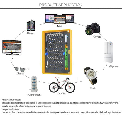 63-Piece Magnetic Screwdriver Set By Best Bst - Professional Bit Driver Kit-1915197383948505097