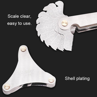 Stainless Steel Thread Gauge - 52 Pcs Metric & British 60 / 55 Degrees-1915197666376159238