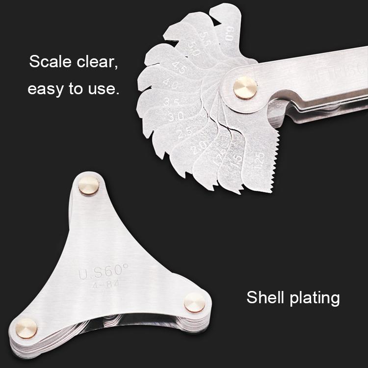 60 Degree Stainless Steel Thread Gauge - 30 Pcs-1915197202297393158