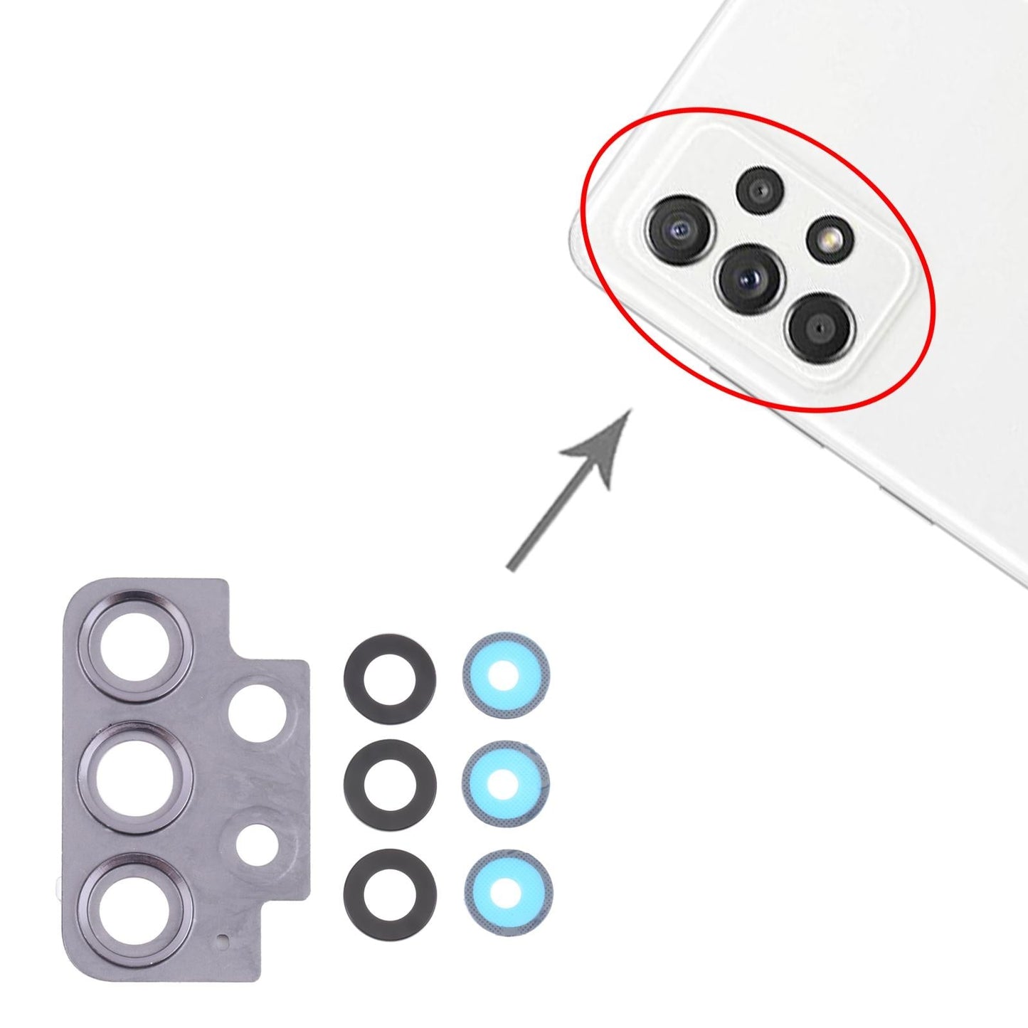 10 Piece Lens Cover Set For Samsung A526-1915198037374930947