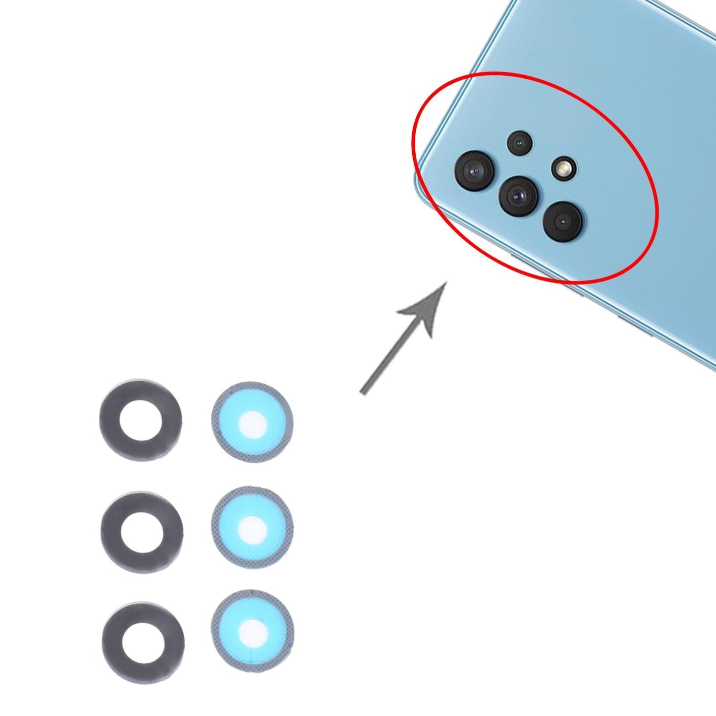 10-Pack Rear Camera Lenses For Samsung A325-1915197583572209667