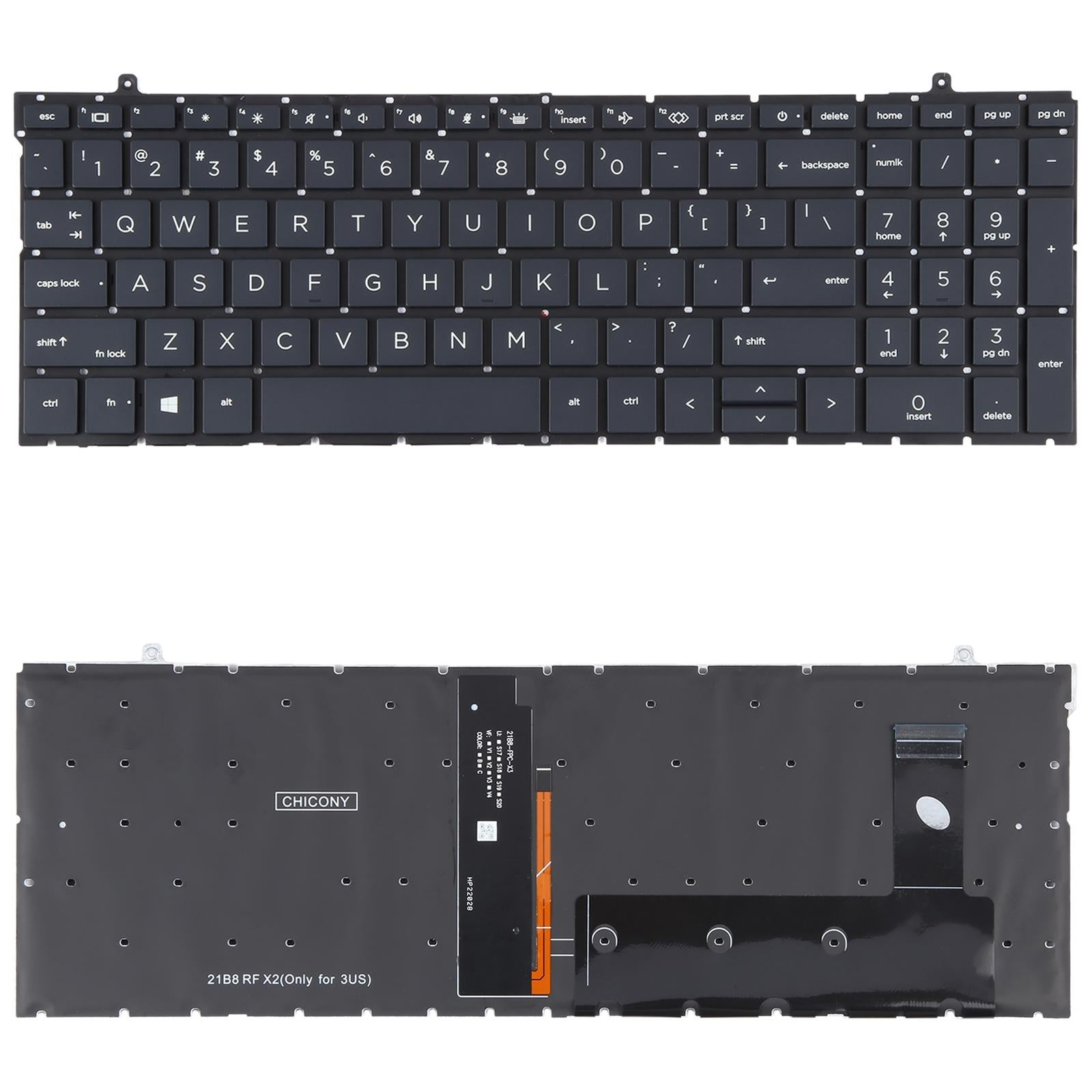 Backlit Us Keyboard For Hp Probook 450 / 455 G9 Series-1915197904197390336