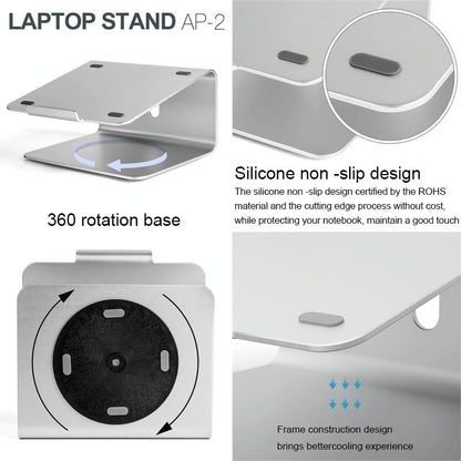 Adjustable Laptop Stand - 360 Degree Rotation - 11-17 Inch Notebooks-1964932219386597379