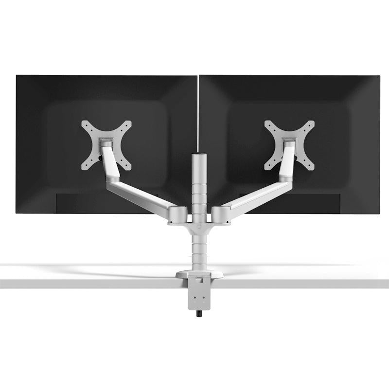 Double Arm Aluminum Desktop Monitor Mount Stand - Compact-1964932280434692098