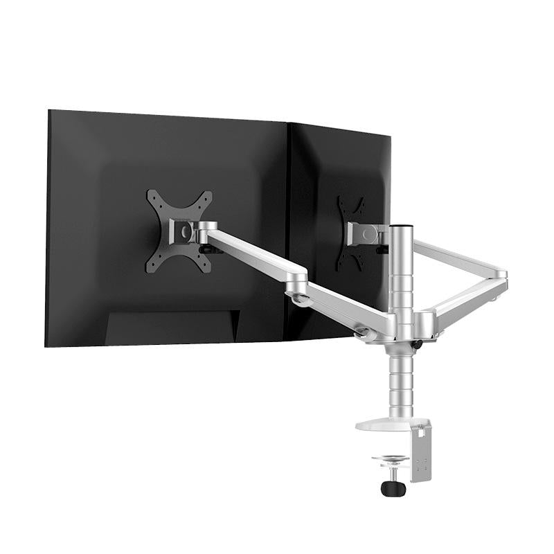 Double Arm Aluminum Desktop Monitor Mount Stand - Compact-1964932280434692100
