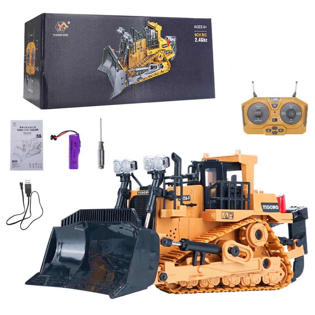 2.4G Rc 9-Channel Heavy Bulldozer 1 24 Crawler - Multi-Function-1915197170181607425