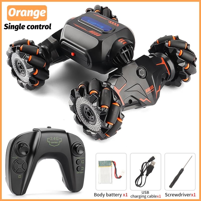 Twist Stunt Car With 2.4G Remote Control - Orange / Green-1964932347333840900