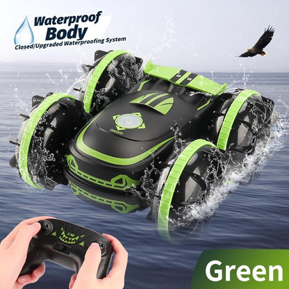 2.4G Amphibious Rc Vehicle - Green / Blue-1964932352320868356