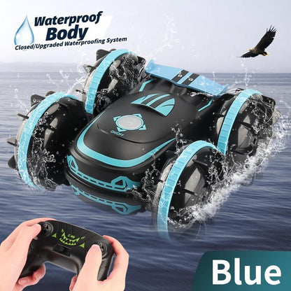 2.4G Amphibious Rc Vehicle - Green / Blue-1964932352320868357
