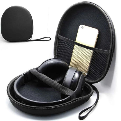 Round Zippered Headphone Storage Bag - Portable And Compact-1915197981846540291