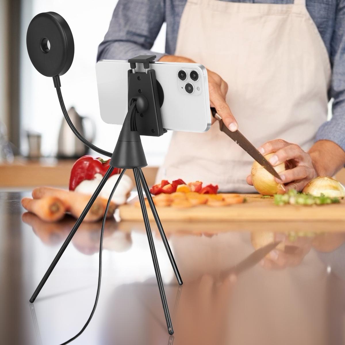 Dimmable Led Ring Lamp With Phone Tripod Stand-1915197576462864389