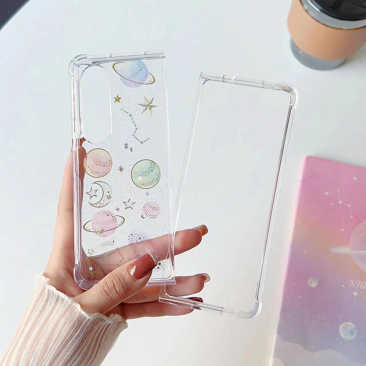 Sparkling Tpu Case For Samsung Galaxy Z Fold 4 - Glitter Epoxy-1915196645893607425