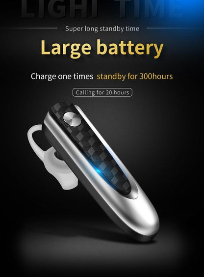 Wireless Bluetooth Earbud For Hands-Free Calls And Music - Large Battery - Black-1915198365126234113