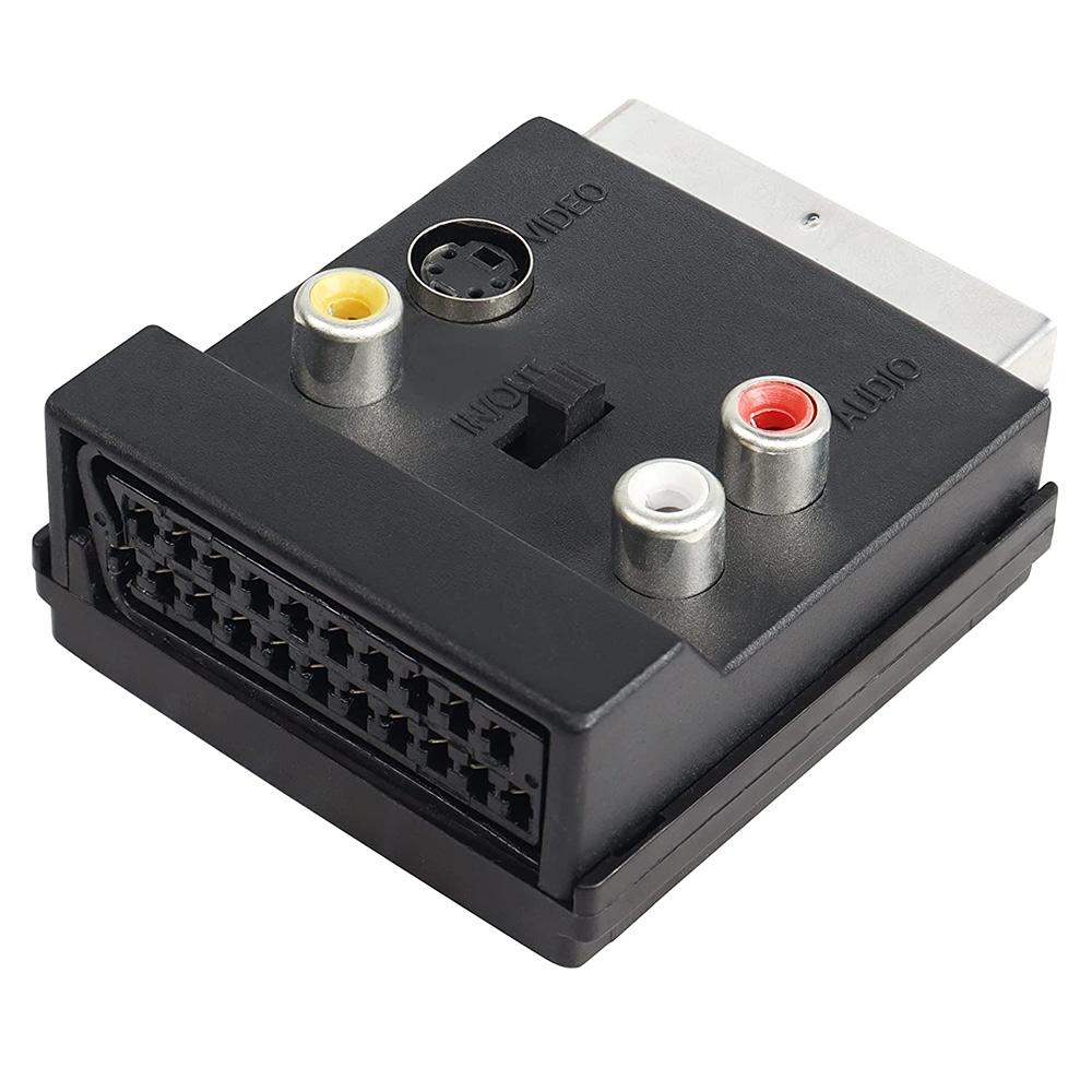 Scart Male To Female S-Video Rca Adapter - Audio Converter-1915198408734412805