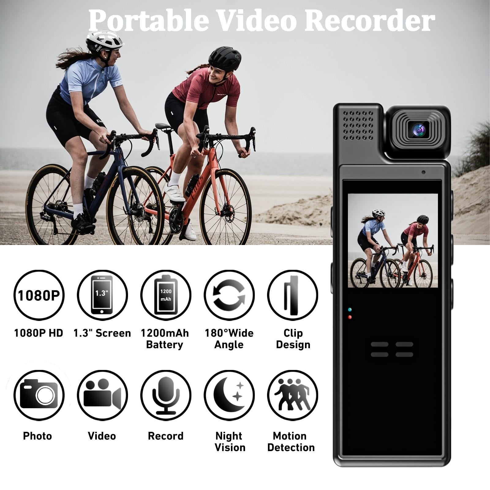 Professional 1080P Hd Action Camcorder - Black-1922443433507688449