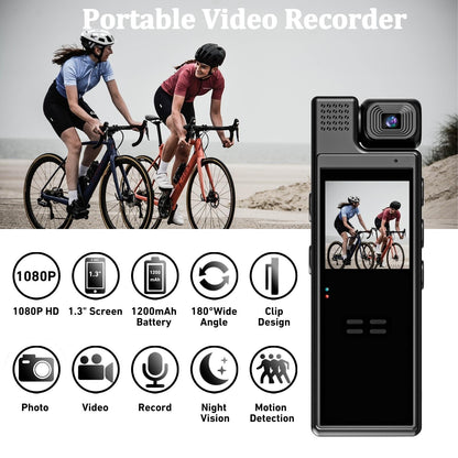Professional 1080P Hd Action Camcorder - Black-1922443433507688449