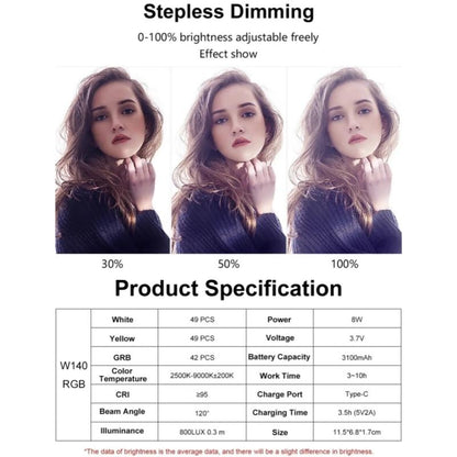 Rgb Led Video Light For Vlogging And Photography - Full Colour Fill Light-1922443474481844227