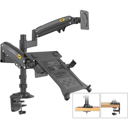 Full Motion Dual Arm Clamp For 22-32 Inch Lcd Tv Monitor Desk Holder With Gas Spring-1964932234410594306