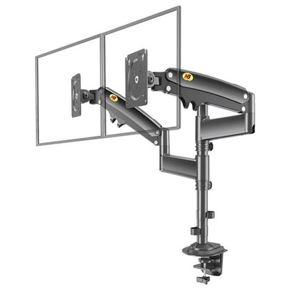 Full Motion Dual Arm Clamp For 22-32 Inch Lcd Tv Monitor Desk Holder With Gas Spring-1964932234410594310