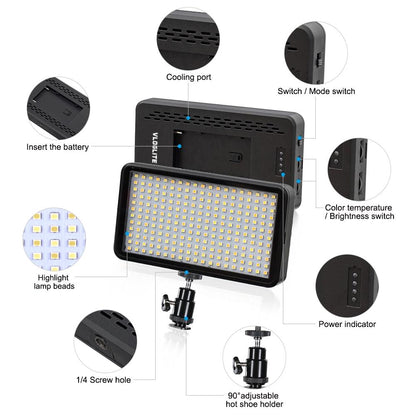 Portable High-Brightness Video Light With Dual Colour Temperature-1915197009929834499