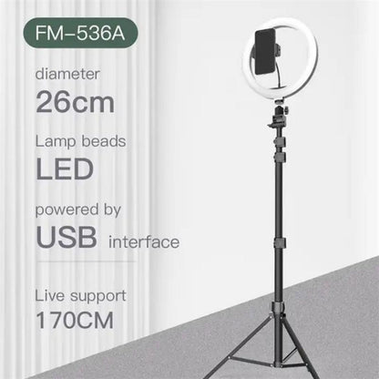 10 Inch Ring Light Set For Live Streaming And Beauty Stand-1915197400830578692