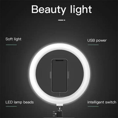 10 Inch Ring Light Set For Live Streaming And Beauty Stand-1915197400830578693