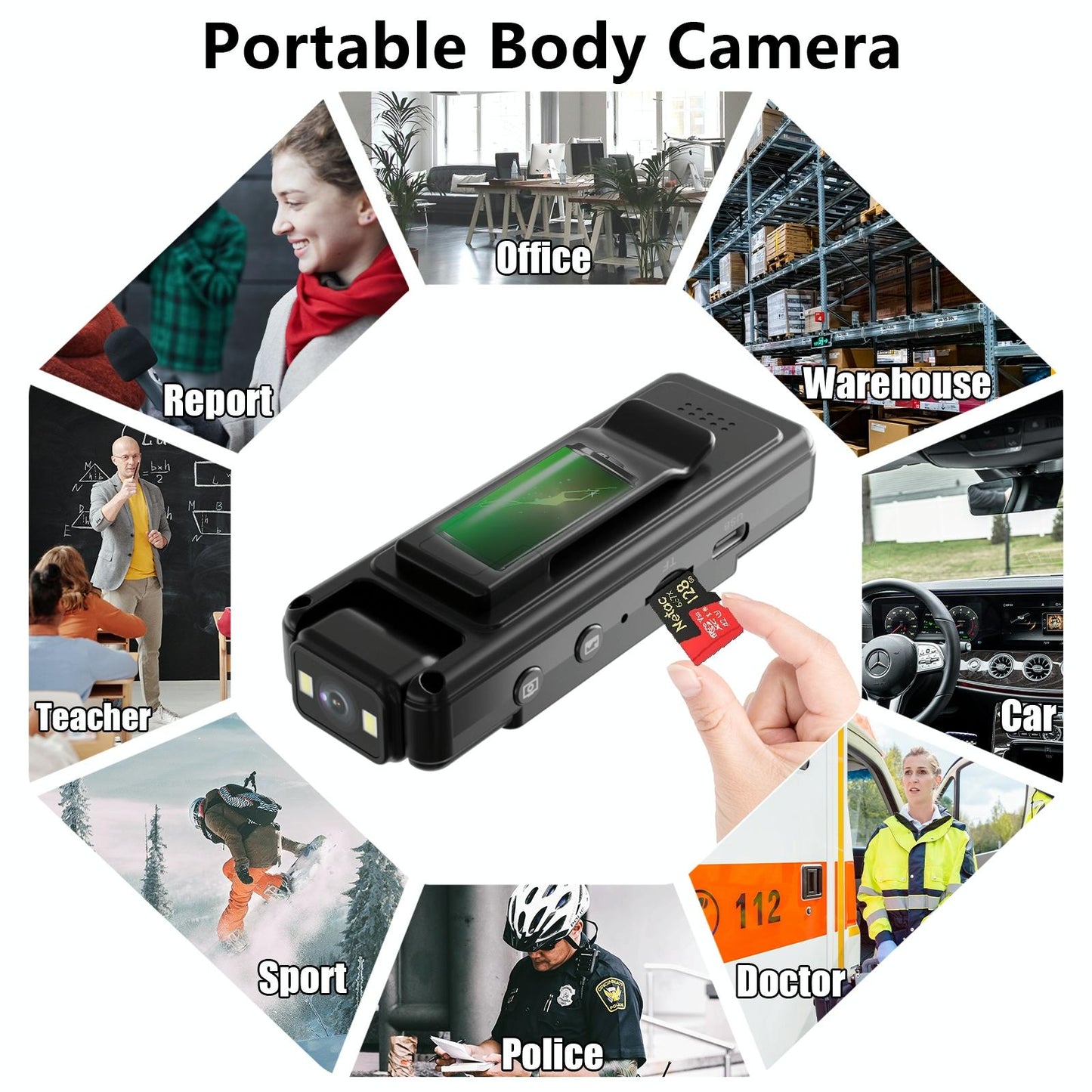 Outdoor Sports Night Vision Camera With 180 Degree Rotation For Video Recording-1922443407213596678