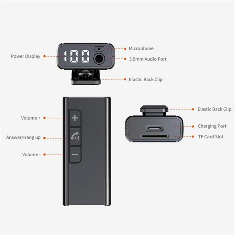 Wireless Car Bluetooth Hands-Free Call Adapter With Digital Display-1915198043829964801