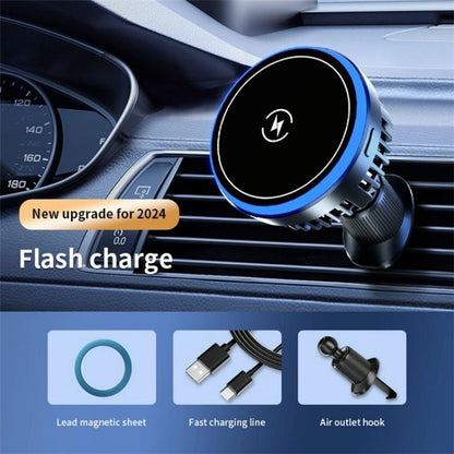 Wireless Car Charger With Rgb Light And Magnetic Air Outlet-1915197770306818049