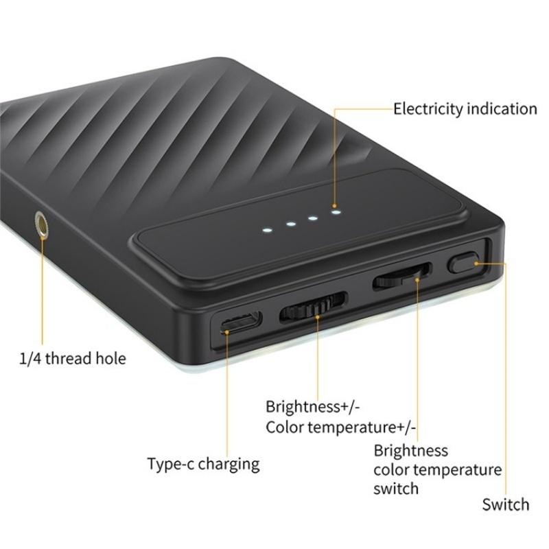 Portable Clip-On Fill Light For Mobile Devices - Three Light Modes-1964932269114265603