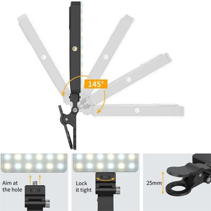 Portable Clip-On Fill Light For Mobile Devices - Three Light Modes-1964932269114265605